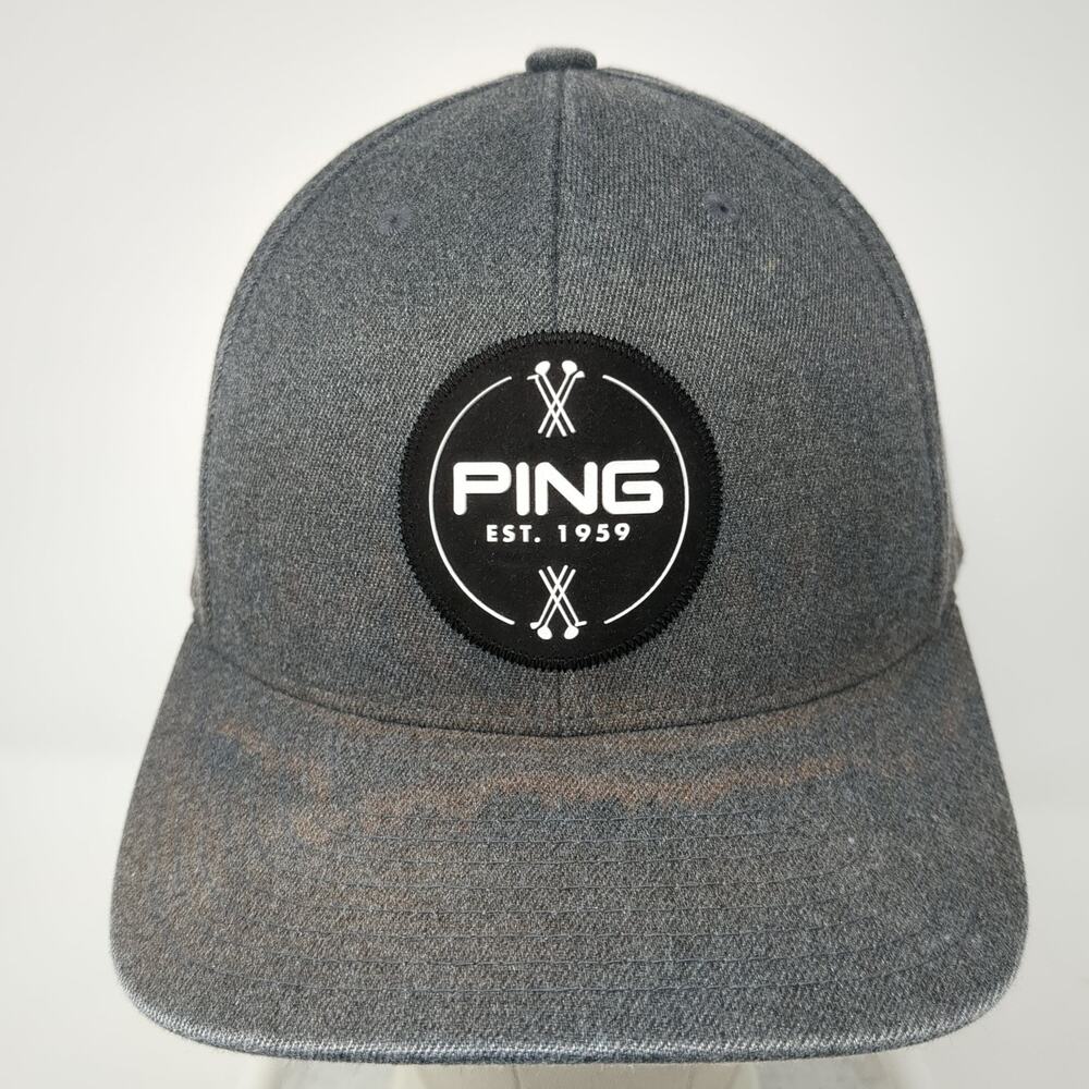 Ping Est. 1959 Patch Snapback Hat Gray Solid One … - image 2